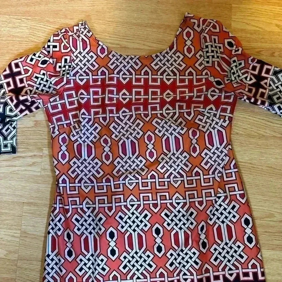 Women’s 3/4 Sleeve Dress Geometric‎ Size Large - Picture 9 of 9